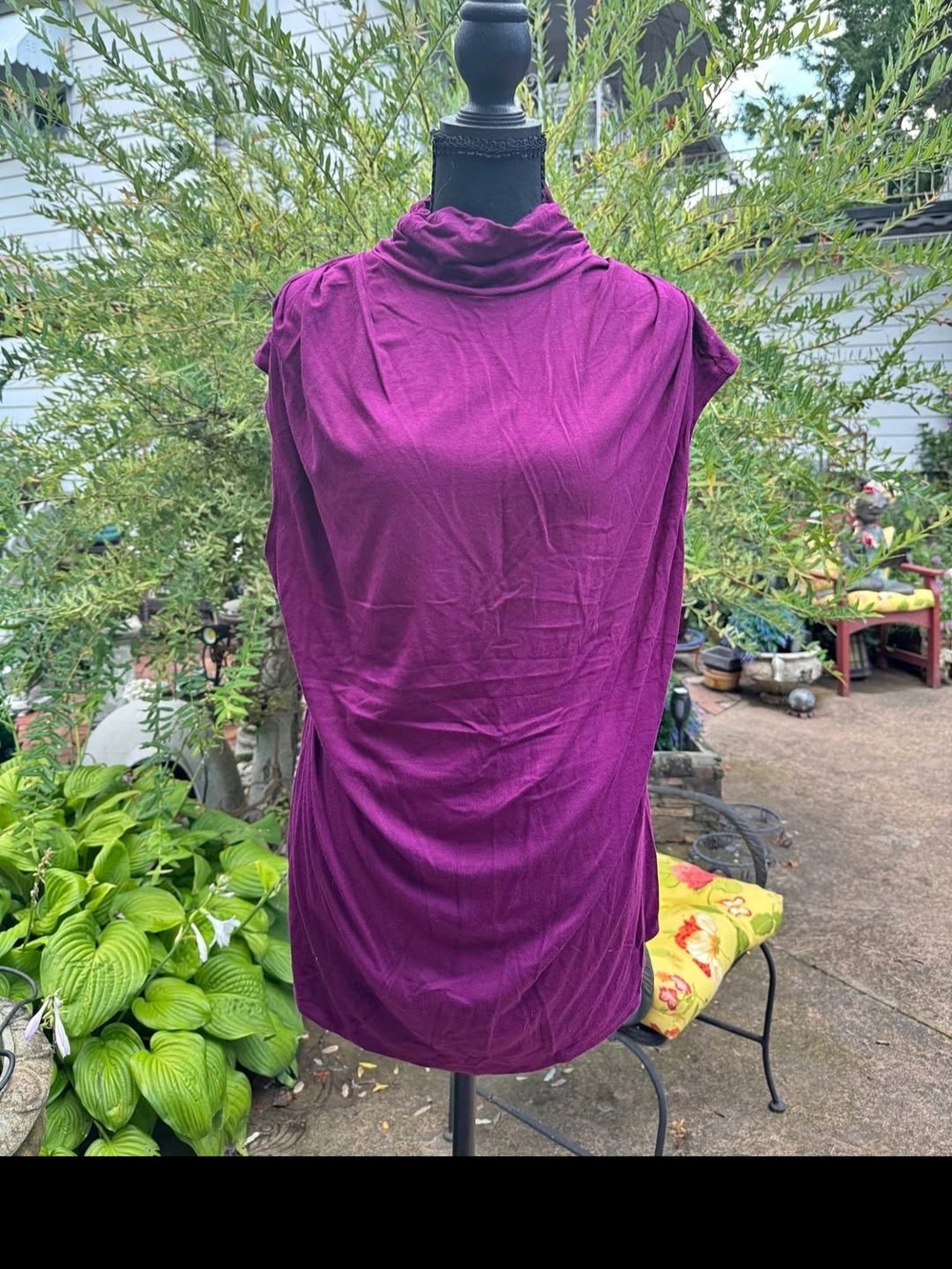 Women’s Sleeveless Mock Neck Top - Purple NWT